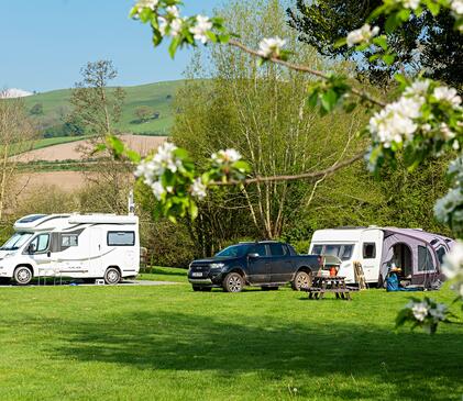 Camping in May at Rockbridge Country Holiday Park, Wales