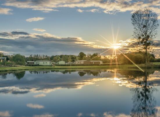 Static caravans for sale on site 5 star park sunset at Arrow Bank photo