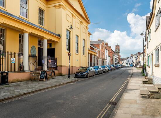 Presteigne market town, Wales. Close to Rockbridge Park.