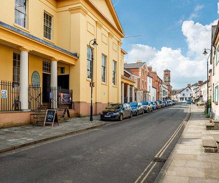 Presteigne market town, Wales. Close to Rockbridge Park.