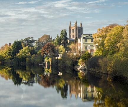 Hereford Cathedral and River Wye