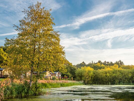 Lake edge holiday caravans for sale at Pearl Lake