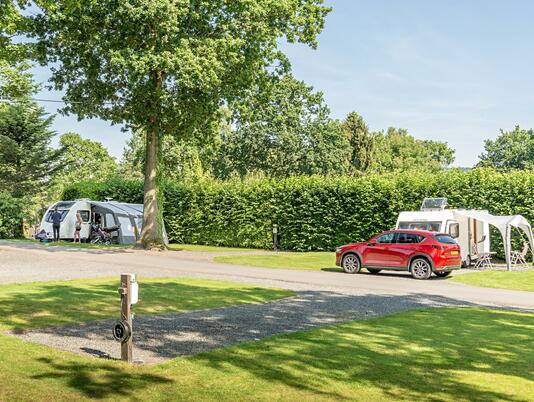 5 star caravan and motorhome touring park with fishing in Herefordshire