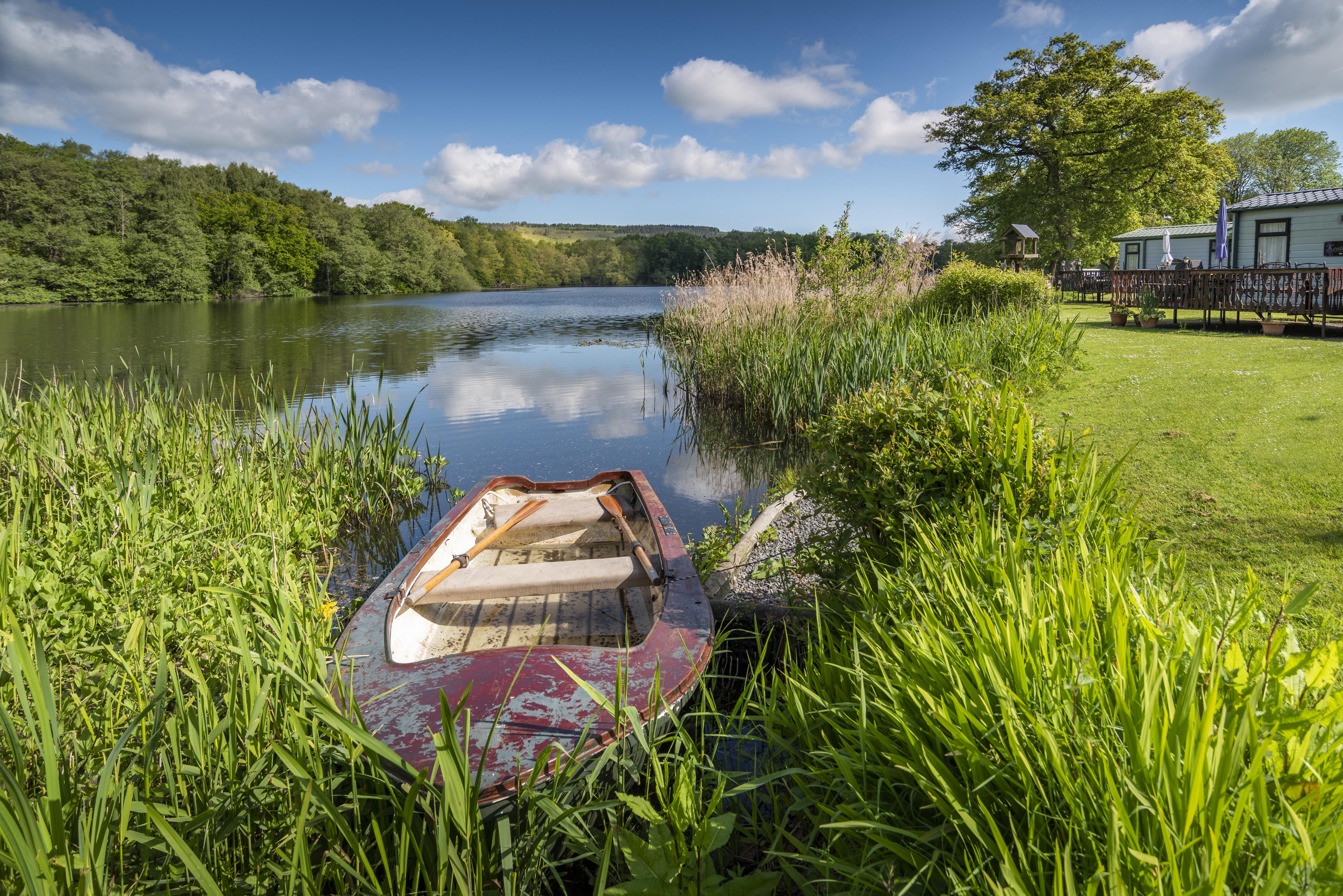 Rowing boat at Pearl Lake