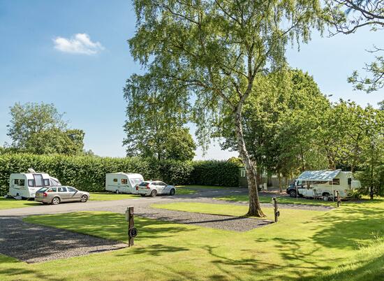 5 star caravan and motorhome touring park with fishing in Herefordshire