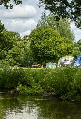 Riverside camping field at Rockbridge