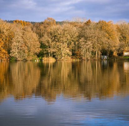 Autumn across Pearl Lake photo