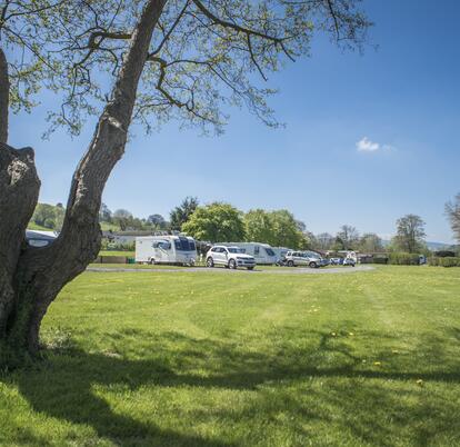 5 star touring caravan tent site, Presteigne, Wales