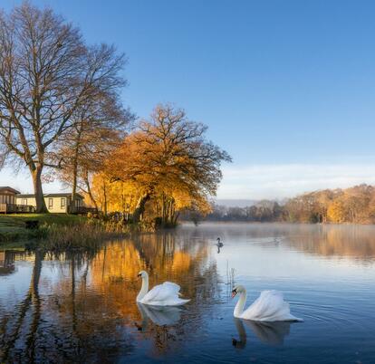 Spectacular winter colours reflected at Pearl Lake