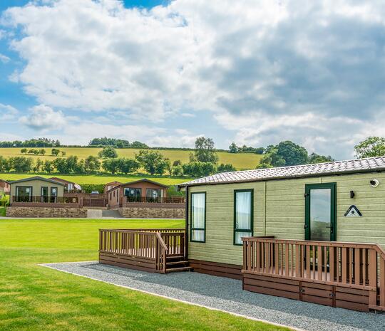 caravan holiday homes for sale in Presteigne, Wales.