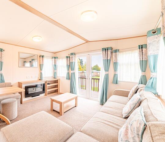 ABI Oakley static caravan holiday home for sale at Arrow Bank 5 star caravan park. - Lounge photo