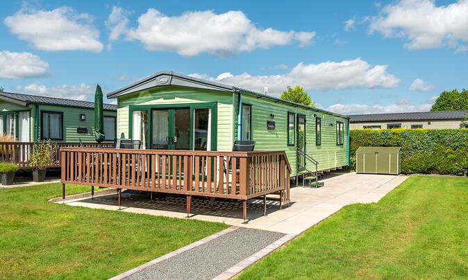 ABI Beverley for sale at Arrow Bank Country Holiday Park, Herefordshire. Plot photo