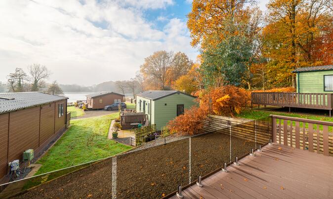 ABI Ambleside Premier for sale at Pearl Lake Country Holiday Park - view from plot