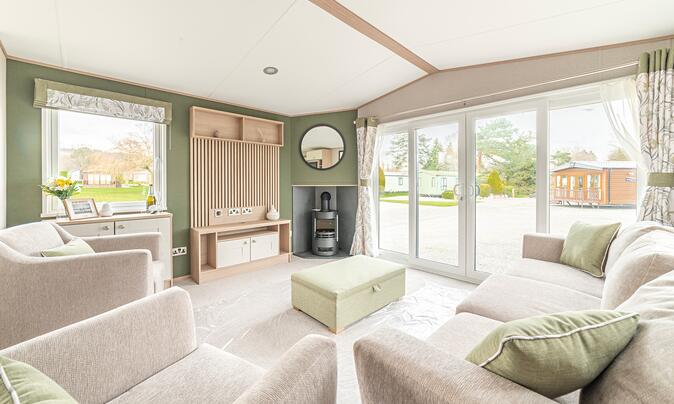 ABI Langdale caravan holiday home for sale on 5 star holiday park. lounge photo