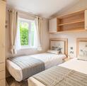 Willerby Vogue Classique holiday home for sale at Pearl Lake Country Holiday Park, Herefordshire. Twin bedroom photo