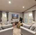 Luxury self-catering holiday lodge at Arrow Bank - lounge photo